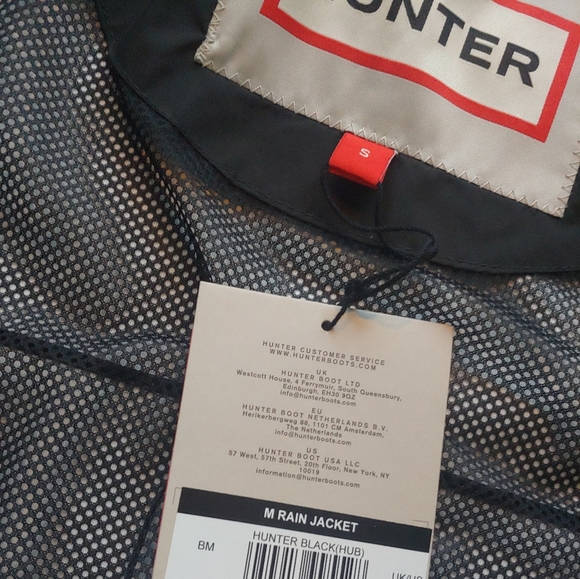 HUNTER NEW Men's Original Rain Jacket Hunter Black - Picture 9 of 12